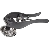Egg Cracker, One-Hand Spring Press, 304 Stainless Steel | Anti-Slip Egg Cradle, Yolk-White One-Step Separation, Point Impact, Breakfast Baking Kitchen Use