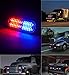 ASPL 4pcs 24-LED Surface Mount Grille Flashing Strobe Lights, Super Bright Mini LED Light-Head Emergency Hazard Warning lights for Construction Vehicle, SUV, Tow Truck Van (Red/Blue)