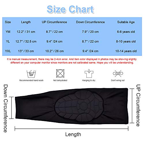 image for AceList Children Crashproof Knee Arm Pads Compression Armour Protectiv