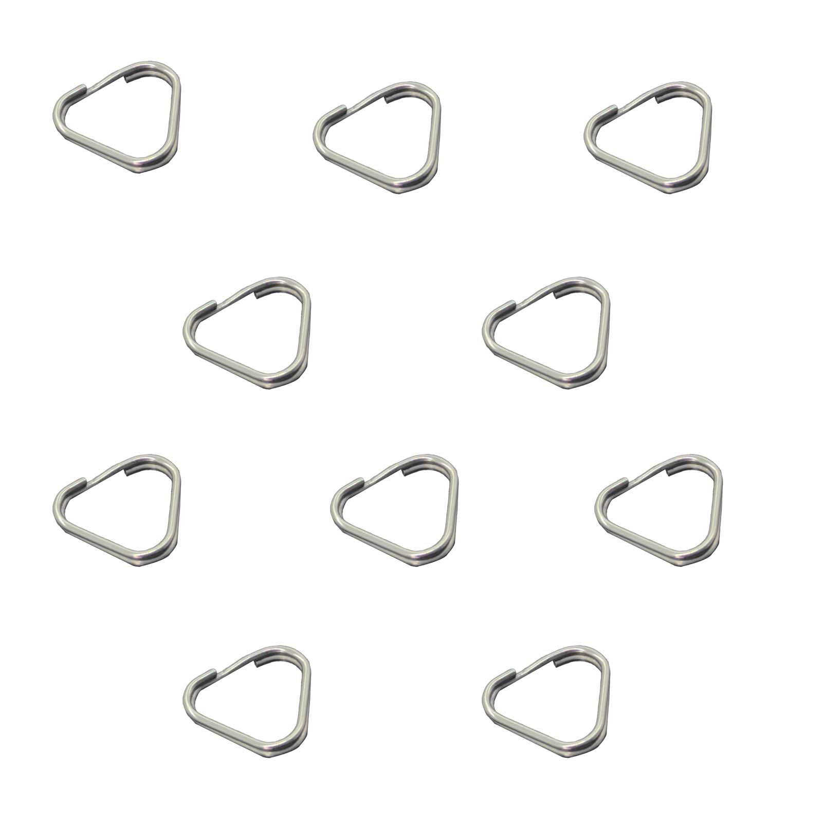 Photo 1 of 10 Pcs Stainless Steel Triangle Split Ring– Heavy-Duty Camera Strap Hook, Belt Lug Ring for Lanyard, Keychain, and Shoulder Strap Accessories