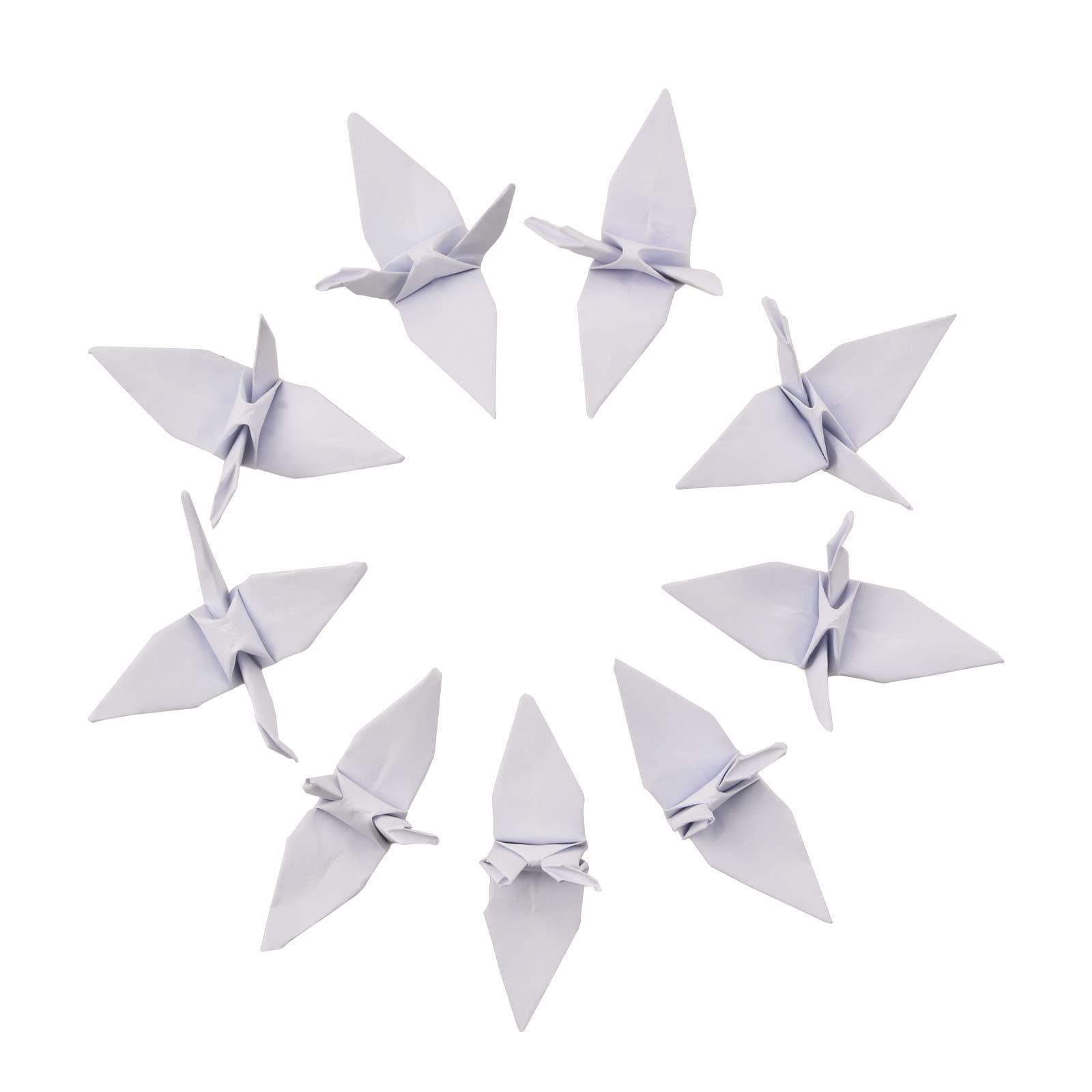 WANDIC Origami Paper Cranes, 100 Pcs Handmade Folded Origami Paper Crane for Wedding Party Backdrop Home Decoration, White (10CM)