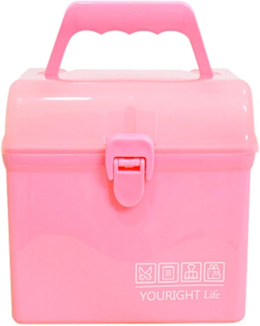 Amazon Com Kylin Express Home Travel Medicine Box Portable Medicine Cabinet Square Storage Box Pink A Home Kitchen