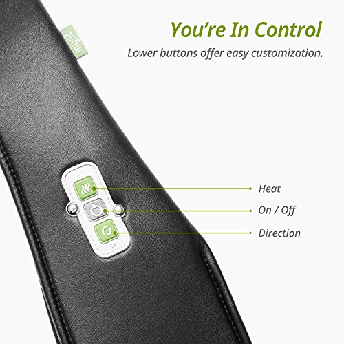 Mynt Shiatsu Massager for Neck, Back, Shoulders and Legs. with Warmth, FDA Approved, Deep Kneading Massage, and a Lightweight Flexible Design – for Home, Office, Car and More - Thumbnail 4