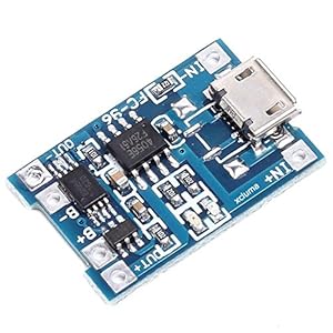 xcluma MicroUSB 5V 18650 Lithium Battery 1A Charging Module W TP4056 Protection (1 PC)