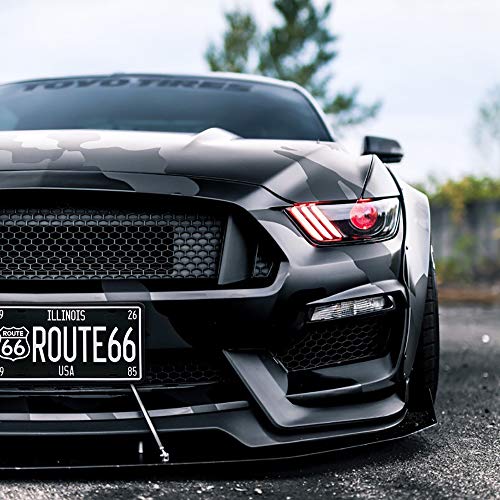 JIWINNER 2 Pcs Black Silicone License Plate Frame - Premium Universal Car License Plate Holder with Drainage Holes - Modern, Rust-Proof, Weather-Proof and Rattle-Proof License Plate Frame for Car