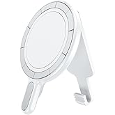 BAISRKE Magnetic Belt Clip Phone Holder, Strong Magnetic Waist Clip Compatible with Phone Cases, Portable & Versatile Accessory for Travel & Outdoor Use - White