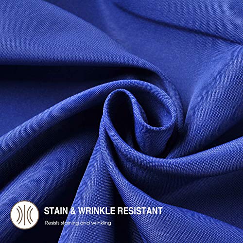 VEEYOO 6 Feet Table Cover - 72 x 30 Inch - Fitted Rectangle Polyester Table Cloth for 6 ft Table - Great for Banquet, Parties, Wedding, Royal Blue