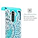 LG G Stylo Case, LG G Stylus Case, Heng Tech (TM) [Shock Absorption] Studded Rhinestone Bling Hybrid Dual Layer Armor Defender Protective Case Cover for LG G Stylo (White / Teal)