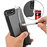 iPhone 7 Plus Case, ZVE Multifunctional Lighter Case Durable Shockproof Protective Cover with Cigarette Lighter, Bottle Opener for Apple iPhone 7 Plus (2016) 5.5 Inch - Black (Wireless Phone Accessory)