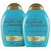 OGX Renewing + Argan Oil of Morocco Shampoo & Conditioner Set, 13 Ounce (packaging may vary), Blue