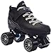 Black Pacer Mach-5 GTX500 Quad Speed Roller Skates w/ 2 Pair of Laces (Gray & Black)