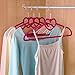 go2buy Heart Shape Non Slip Velvet Hangers,100 Pack, Pink