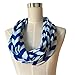 Pop Fashion Womens Chevron Arrow Infinity Scarf Wrap Scarf with White Zipper Pocket, Infinity Scarves