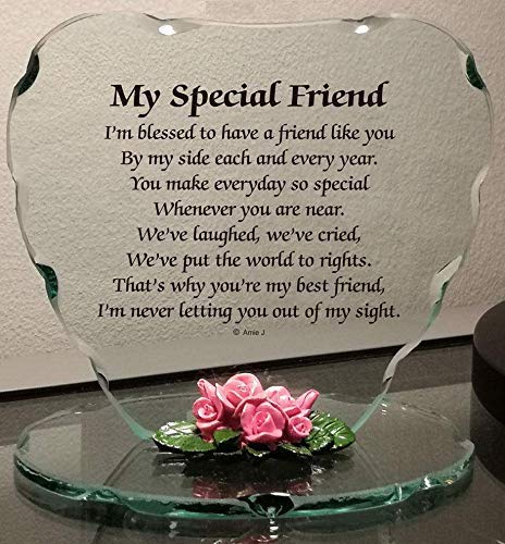 Glass Plaque Gift for Friend Beautiful Poem a Lovely Plaque, Which Makes a Really Thoughtful Gift for any occasion, Birthday, Valentines Day, Mothers day, Wedding, Christmas etc,