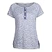 Orangeskycn Women Loose Casual Button Blouse T Shirt Tank Tops (XL)