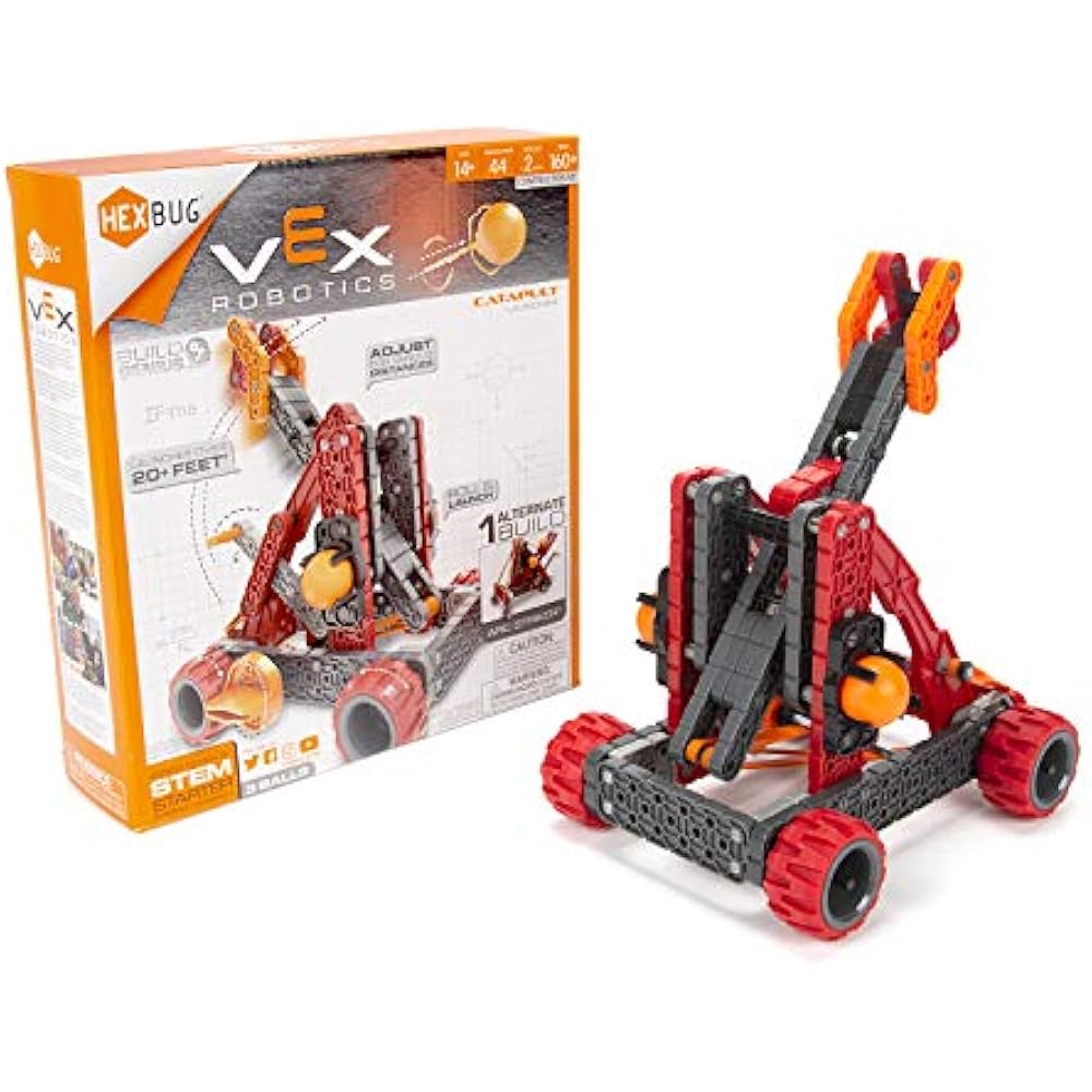 HEXBUG VEX Robotics Catapult Kit 2.0, STEM Learning, Toys for Kids (Red