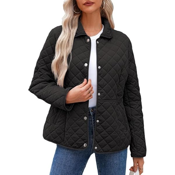 ジャケット・アウター soutien collar quilting jacket YUNZSXJY Women's Winter Solid Color Stand-Up Collar Padded