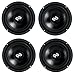 4) Pyle Pro 8 Inch 360 Watt 8-Ohm Black Driver Mid Range Audio Speakers | PDMR8