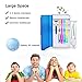 DEWEL Toothbrush Sterilizers UV Sanitizer Wall Mounted Toothbrush Holder with UV Light Toothbrush Cleaner Container with Toothpaste Holder and AC Adapter