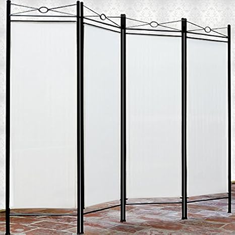 Deuba Paravent Lucca 180x163cm | 4 Trennwände flexibel verstellbar | Raumteiler Sichtschutz | platzsparend & multifunktional 