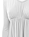 Made By Johnny WT1159 Womens V Neck Long Sleeve Empire Waist Tunic Top XXL White