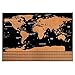 JDC DELUXE WORLD SCRATCH OFF MAP OF THE WORLD: PERFECT OFFICE GIFT,, EDUCATIONAL, ACCESSORIES INCLUDED | TRACK YOUR ADVENTURES | PERFECT FOR TRAVELLERS