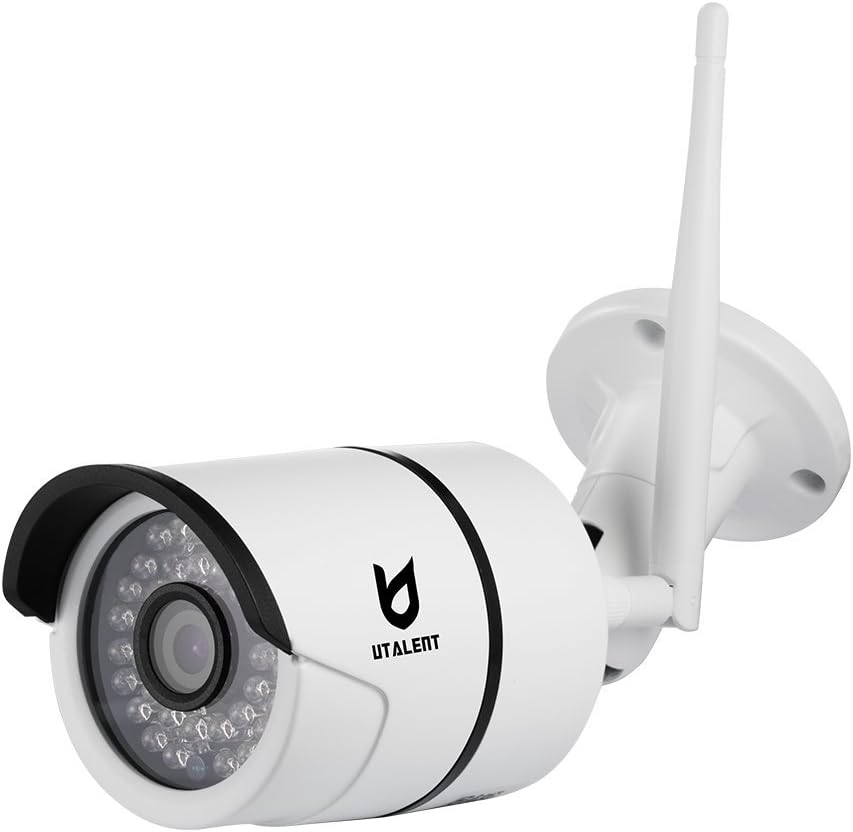 Bullet Camera, Utalent 720P HD Indoor/Outdoor Wireless Home Surveillance IP Security Camera with IP66 Weatherproof Night Vision, Motion Detection