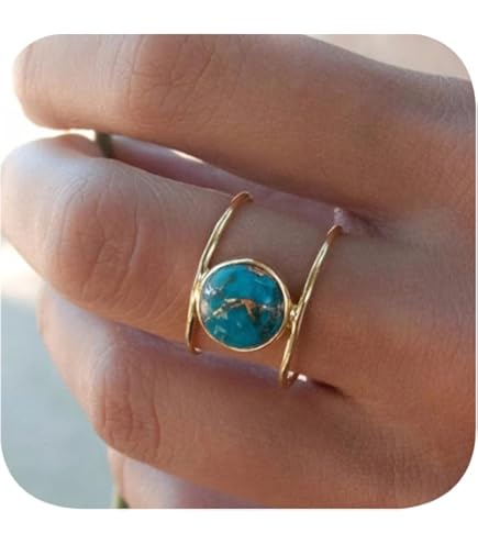 Diamant Bague Argent Bleu Bague en argent sterling avec diamant bleu
