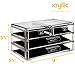 Krylic Makeup Organizer, Makeup Brush Holder, Acrylic Drawer, Makeup Case & Cosmetis Organizer. Makeup Holder - 4 Box Drawers Hold Creams Nailpolish Lipstick Brush! Acrylic Storage Drawer Organizer