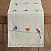 Maison d' Hermine Table Runner 100% Cotton Double Layer Table Runners 108 inches Long Decorative for Home Kitchen Dining Party Wedding Bridal Shower Spring Summer (Birdies On Wire, 14.50