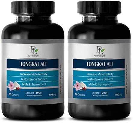 Muscle gain for Men - TONGKAT ALI Extract 200:1 400MG - tongkat Indonesia Real ali - 2 Bottles (120 Capsules)