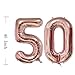 50th Birthday Decorations Party supplies-50th Birthday Balloons Rose Gold,50th Birthday Banner,50th Birthday Gifts for Women,use Them as Props for Photos (Rose Gold 50)