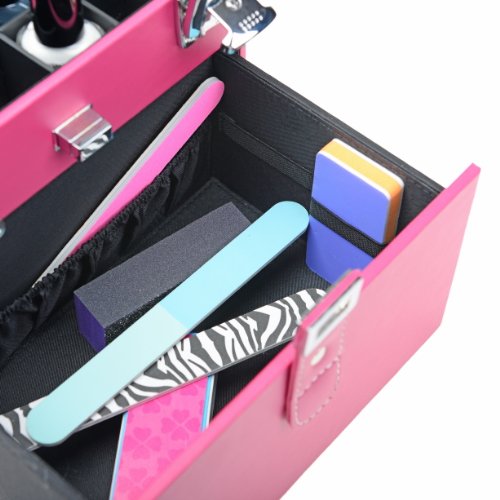 SHANY Color Matters - Nail Accessories Organizer and Makeup Train Case - Sugar Gum