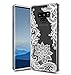 Galaxy Note 9 Case, Note 9 case, Huness TPU Grip Bumper and Clear Flower Transparent Hard PC Backplate Hybrid Slim Phone Case Cover for Samsung Galaxy Note 9 Phone Case(6.4