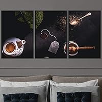 3 Piece Framed Canvas Wall Art Drinks Canvas Prints Home Artwork Decoration for Living Room,Bedroom - 16