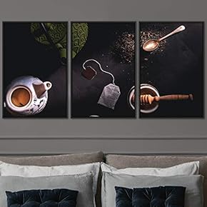 signwin 3 Piece Framed Canvas Wall Art Drinks...