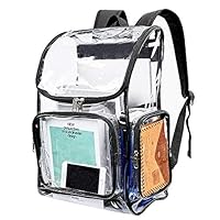 Heavy Duty Clear Backpack Security Transparent PVC Backpack for Work, Security Check