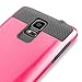 Note 4 case, Samcore Hybrid 2 in 1 Dual Layer Rugged Shockproof Case for Samsung Galaxy Note 4 case Cover (Hot Pink/Grey)