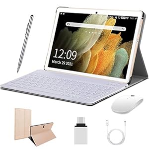 Android-10-Tablets-10-Inch-4G-Tablet-PC-4GB-RAM-64GB-ROM-Dual-SIM-Card-8000mAh-Battery-Quad-Core-Unlocked-Tablets-BluetoothWifiGPSGMS-CertificationGold AOYODKG 10 Inch Tablet PC Android 10 Phablet, 4GB RAM 64GB ROM Dual 4G SIM/SD, Quad Core Unlocked Tablets Call Phones…