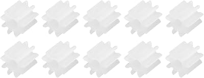 sourcing map 10Pcs Plastic Gears 9 Teeth 2mm Shaft Module 0.5 for RC Car Robot