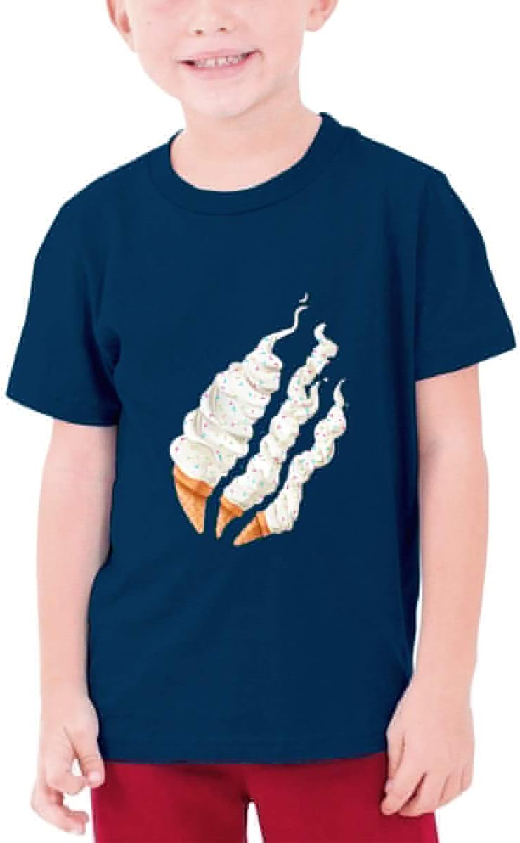 Preston Playz Styles Ice Cream Fire Nation Cotton T-Shirt for Boys and Girls Short Sleeve Tops Tees for Kids
