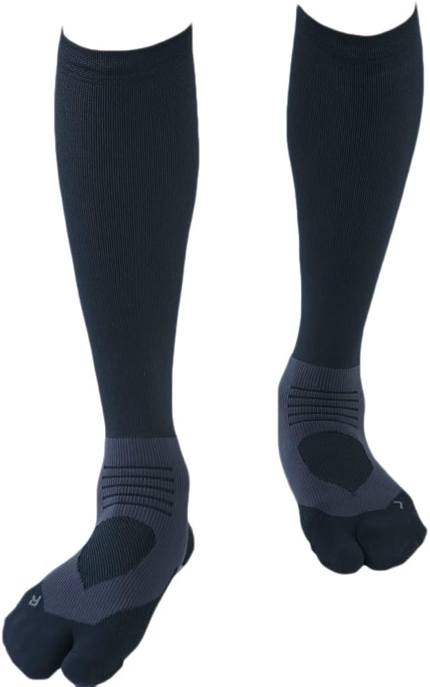 Runtage(ランテージ) アスリートラウンドPRO(プロ)v2 ゴルフソックス (27-29cm, グレー) 日本製 メンズ/レディース 滑り止め 段階着圧 ハイソックス ゴルフ用 靴下