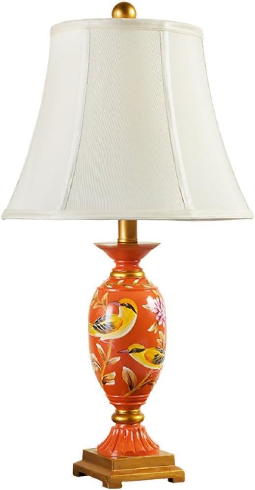 Table Lamp American Country Table Lamp Schlafzimmer Wohnzimmer Mediterrane Nachttischlampe Luxus Warme Kreative Schreibtischlampe Farbe A Amazon De Beleuchtung
