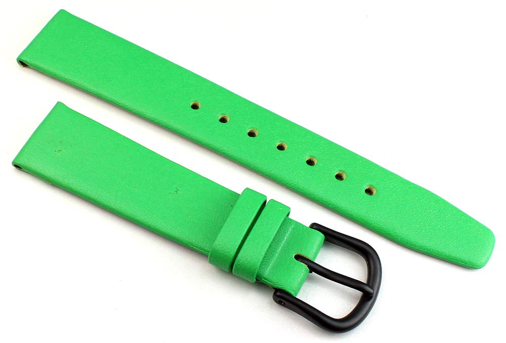 Sulla 16 mm calf leather watch straps for women in various fashionable colours, handmade in Germany, genuine leather, light green, 16mm, Strap.