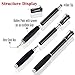 MEKO 2Pcs [2nd Gen] Universal Disc Stylus/Styli Pen,[2 in 1 Precision Series] for iPhone X/8/8plus iPad/iPad Pro/iPad Mini and All Capacitive Touch Screens Bundle with 6 Replacement Tips(Black/White)