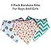 Unique Organic Cotton Baby Gifts | Drool Bandana Bibs by BabyBecca | For Newborn And Toddler Teething And Drooling Boys & Girls | Shower Gift, 3 Pack