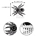 EVER FAITH Silver-Tone Black Spider Hair Side Comb Austrian Crystal