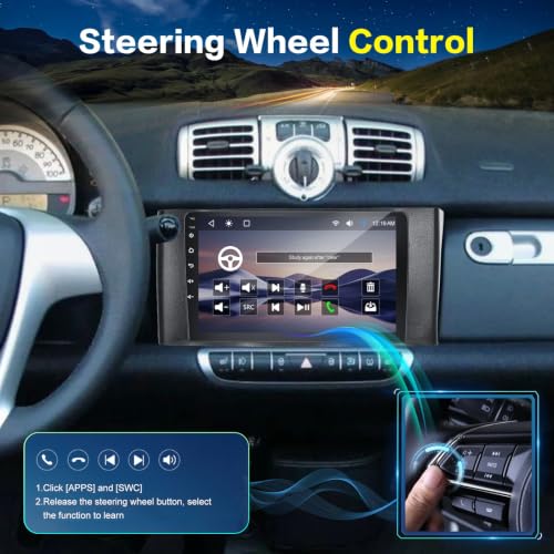 NHOPEEW Autoradio per Mercedes Benz Smart Fortwo 451 2005-2010 con Video Online