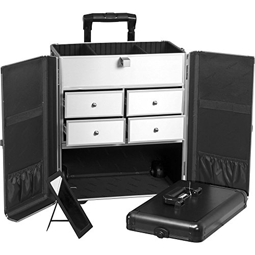 SUNRISE Makeup Case on Wheels 2 in 1 Professional Organizer I3465