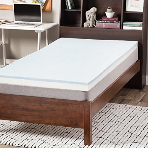 Select Luxury Dorm 3-inch Gel Memory Foam Flippable Mattress Topper Twin XL